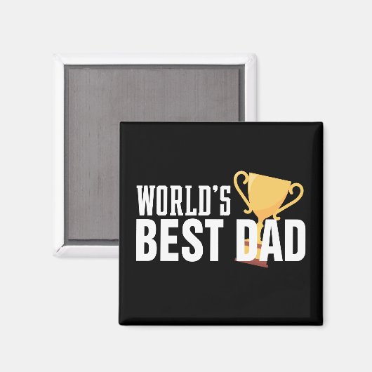 's Werelds beste pap Typografie Trophy | Magneet (Voorkant / Achterkant)