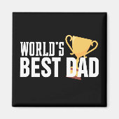 's Werelds beste pap Typografie Trophy | Magneet (Voorkant)