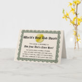 'S Werelds Beste Papa Award Certificaat Kaart (Gele Bloem)