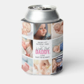 's Werelds beste papa fotocollage Blikjeskoeler (Blikje Achterkant)