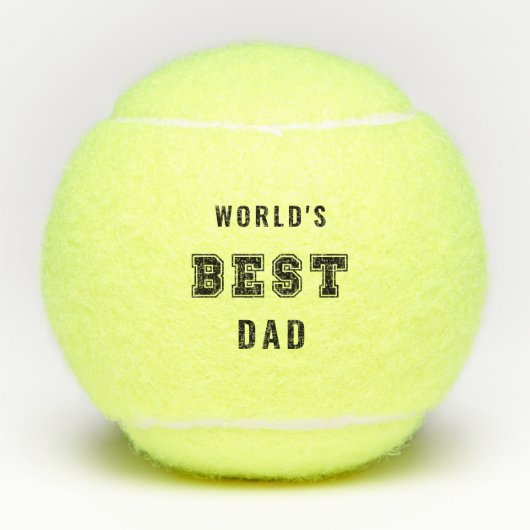's Werelds beste papa monogram Tennisballen (Voorkant)