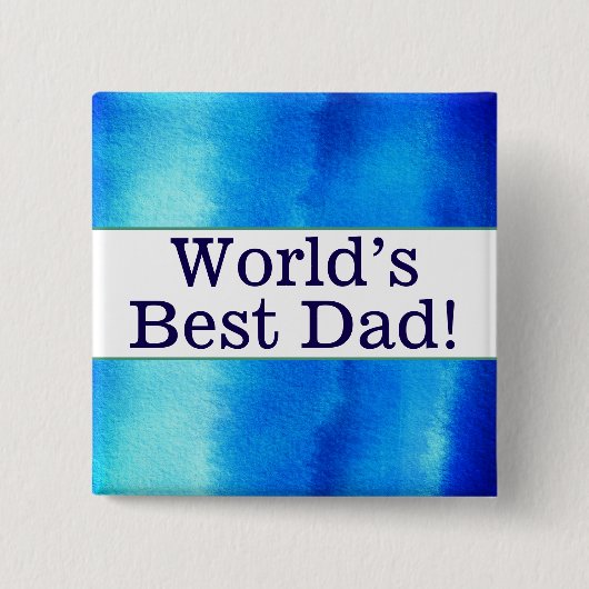 's Werelds beste papa pin Vierkante Button 5,1 Cm (Voorkant)