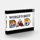 'S Werelds Beste Papa Quote 3 Fotocollage Block Fotoblokken (Links)