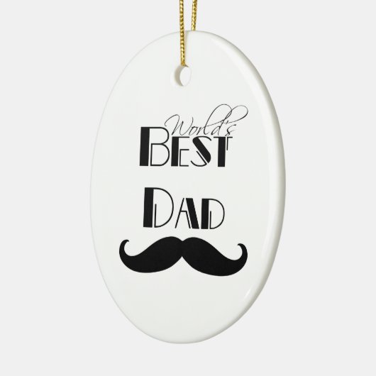 's Werelds beste papa snor Keramisch Ornament (Links)