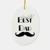's Werelds beste papa snor Keramisch Ornament (Voorkant)