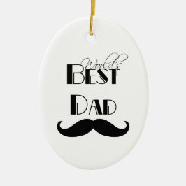 's Werelds beste papa snor Keramisch Ornament