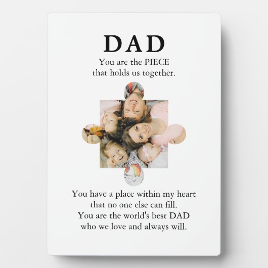 's Werelds beste papa stuk van de puzzel Fotoplaat (voorkant)