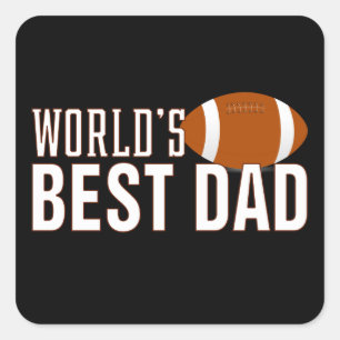 's Werelds beste papa typografie Football   STICKE Vierkante Sticker