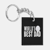 's Werelds beste papa typografie golf | SLEUTELHAN Sleutelhanger (Voorkant Links)