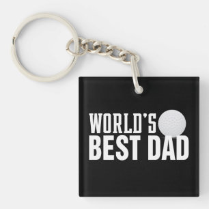 's Werelds beste papa typografie golf   SLEUTELHAN Sleutelhanger