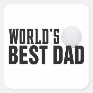 's Werelds beste papa typografie golf   STICKER
