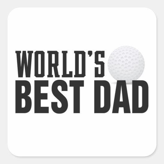 's Werelds beste papa typografie golf | STICKER (Voorkant)