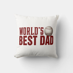 's Werelds beste papa typografie honkbal Sierkusse Kussen