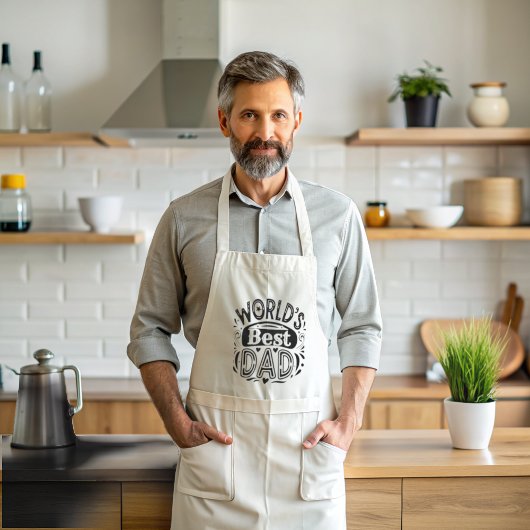 's Werelds beste papa  typografie Lang Schort