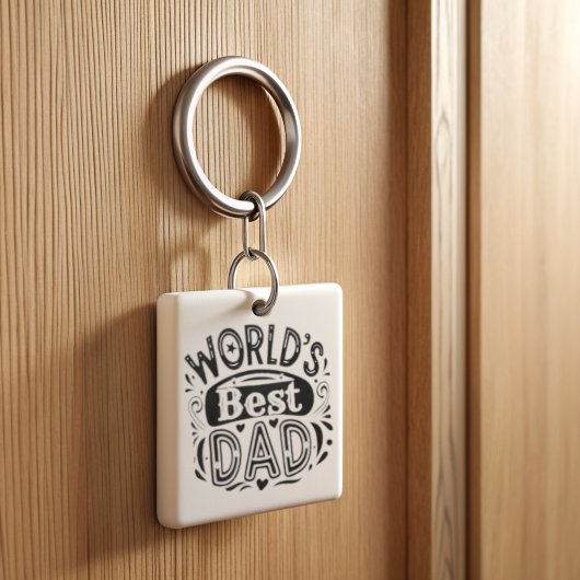 's Werelds beste papa typografie Sleutelhanger