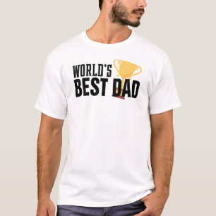 'S Werelds Beste Papa Typografie Trofee Shirts