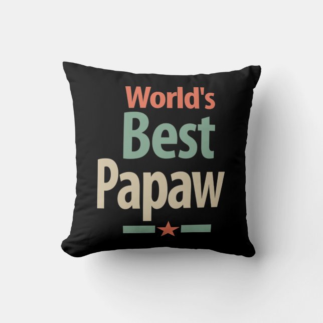 's Werelds beste papaw | Vader Gift Kussen (Voorkant)