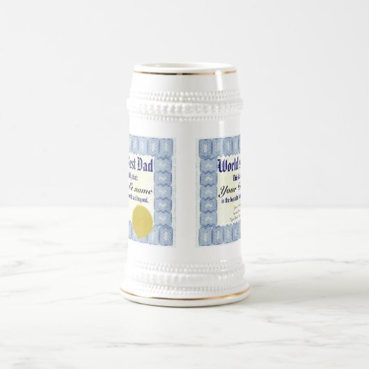 's Werelds beste papieren Mok Beer Stein (Center)