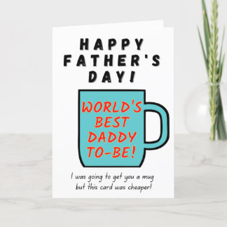 's Werelds beste pappa-to-be-Vaderdag kaart