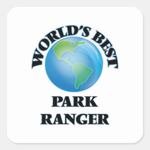 's Werelds beste Park Ranger Vierkante Sticker
