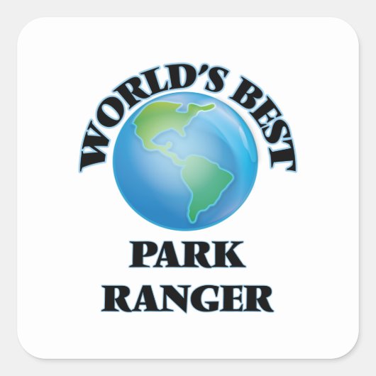 's Werelds beste Park Ranger Vierkante Sticker (Voorkant)