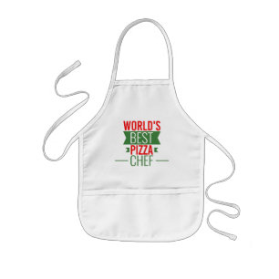 's Werelds beste Pizza Chef - rood wit groen Kinder Schort