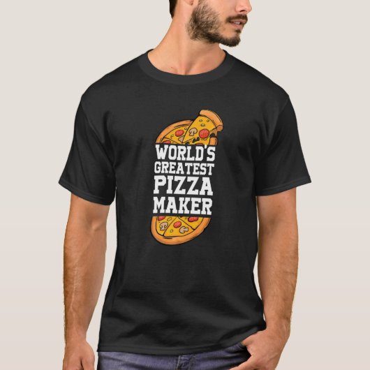 's Werelds beste pizzamaker Pizza en pizza slice T-shirt (Voorkant)