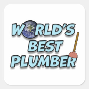 's Werelds beste Plumber Vierkante Sticker
