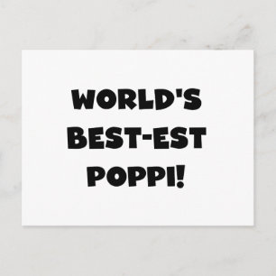 's Werelds beste Poppi Black Text Gifts Briefkaart