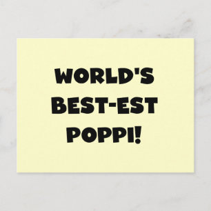 's Werelds beste Poppi Black Text Gifts Briefkaart