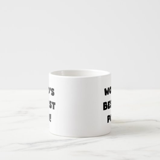 's Werelds beste Poppi Black Text Gifts Espresso Kop (Voorkant)