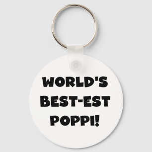 's Werelds beste Poppi Black Text Gifts Sleutelhanger