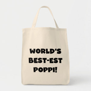 's Werelds beste Poppi Black Text Gifts Tote Bag