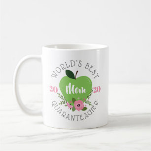 's Werelds beste Quaranleraar mama Apple Floral Koffiemok