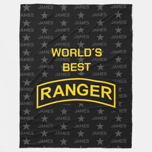 'S Werelds Beste Ranger Aangepaste Naam Fleece Deken (Voorkant)