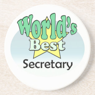 's Werelds beste secretaris Zandsteen Onderzetter