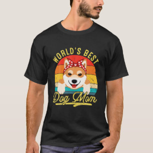 's Werelds beste Shiba Inu Dog Mam Retro Moederdag T-shirt