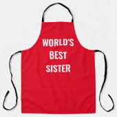 's Werelds beste SISTER Apron Schort (Voorkant)