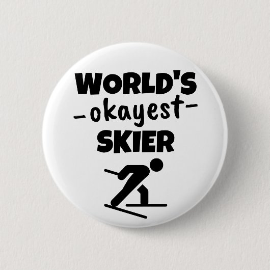 's Werelds beste skiester Ronde Button 5,7 Cm (Voorkant)