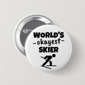 's Werelds beste skiester Ronde Button 5,7 Cm (Voorkant /achterkant)