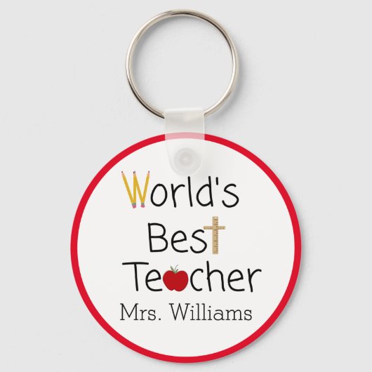 's Werelds beste Sleutelhanger voor schoolbegeleid (Voorkant)