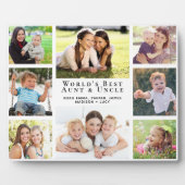 's Werelds beste tante Oom Foto Collage Fotoplaat (Voorkant)