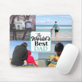 's Werelds beste vader | Aangepaste vier fotocolla Muismat (Met muis)