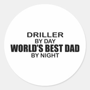 's Werelds beste vader - Driller Ronde Sticker