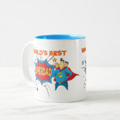 's Werelds beste vader Mok - SuperPap Mok - Papa m (Voorkant links)