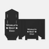 's Werelds beste vader op zwart Bedankdoosjes (Uitgevouwen)