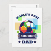 's Werelds Beste Voetbal Pap Vaderdag Briefkaart (Voorkant / Achterkant)
