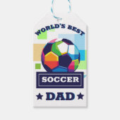 's Werelds Beste Voetbal Pap Vaderdag Cadeaulabel (Voorkant)