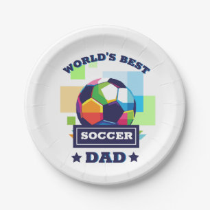 's Werelds Beste Voetbal Pap Vaderdag Papieren Bordje