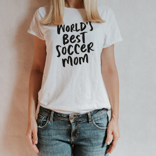 's Werelds beste voetbalmoeder trendy stijlvolle T T-shirt